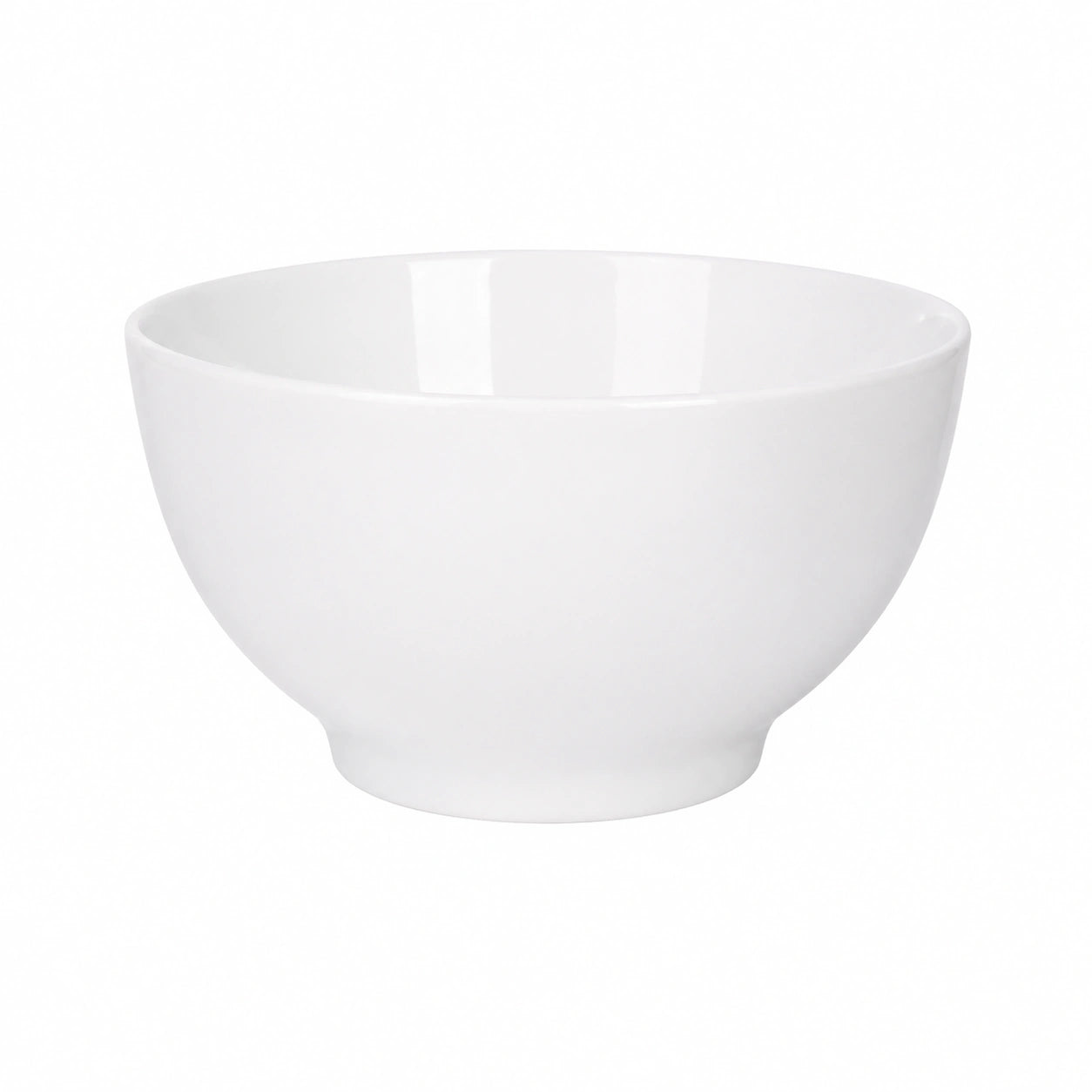 Ciotola 18 cm in ceramica bianca per alimenti - design minimalista