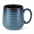 Tazza in ceramica 450 ml blu - manico ampio finitura smaltata