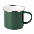 Tazza in metallo smaltato verde 350 ml - stile minimalista per bevande calde e fredde